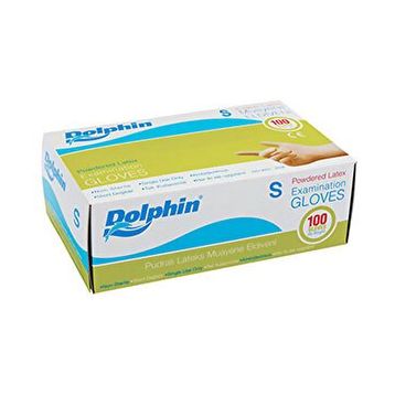 Dolphin Lateks Beyaz Small 100'lü Pudralı Eldiven