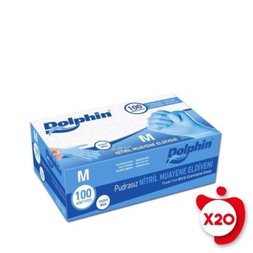 Dolphin M Pudrasız Nitril Muayene Eldiveni 100 Adet