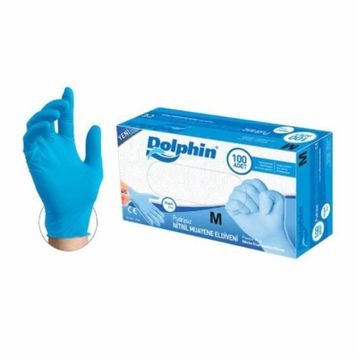 Dolphin Nitril Medium Mavi 100'lü Eldiven