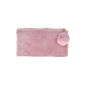 Dolphin PC-898 Peluş Pembe Kalem Çantası
