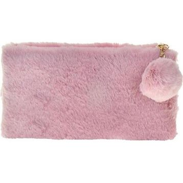 Dolphin PC-898 Peluş Pembe Kalem Çantası
