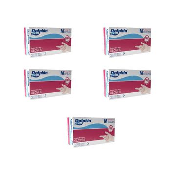 Dolphin Şeffaf Medium Orta Boy 100'lü Paket Pudrasız Vinil Tek Kullanımlık Eldiven