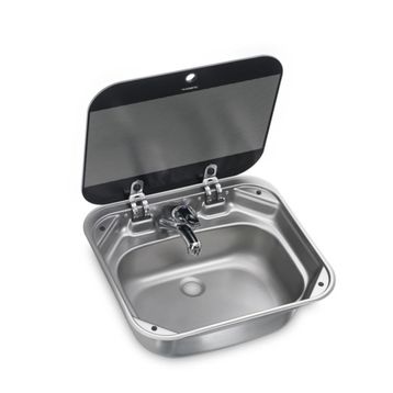 Dometic SNG4237 Cam Kapaklı Kare Karavan Lavabo Eviye