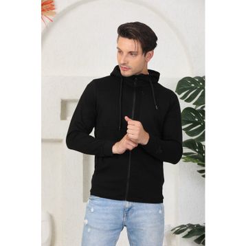 Domyos Siyah 500 Erkek Kapüşonlu Sweatshirt