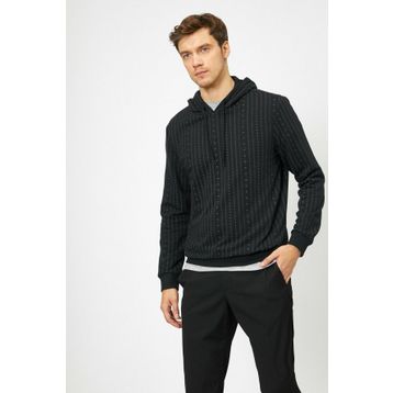 Domyos Siyah 500 Erkek Kapüşonlu Sweatshirt