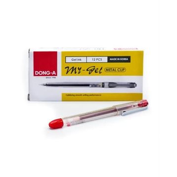 Dong-A My-Gel 201130 0.5 Kırmızı 12'li Paket İğne Uçlu Kalem