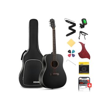 Donner DAG-1CB Siyah Cutaway Akustik Gitar Seti