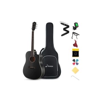 Donner DAG-1CB Siyah Cutaway Akustik Gitar Seti