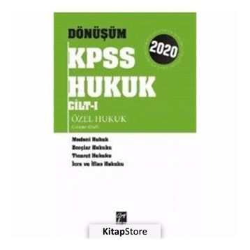 Dönüşüm Kpss Hukuk Cilt 1 Özel Hukuk Çalışma Kitabı - Kolektif