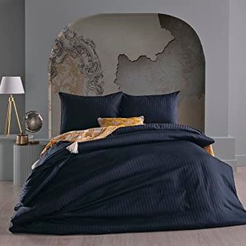 Doqu Home Artline Saten Siyah Çift Kişilik 200x220 cm Nevresim Takımı