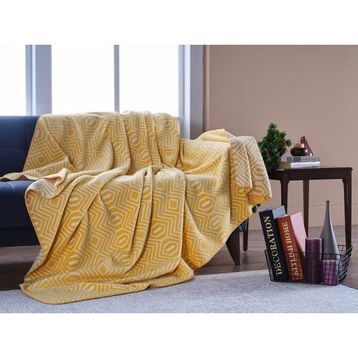 Doqu Home Asude Tek Kişilik 150x220 cm Sarı Battaniye