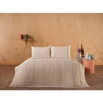 Doqu Home Calista Bej Tek Kişilik Pike Seti