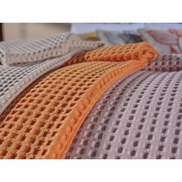 Doqu Home Clara Waffle Krem Tek Kişilik Pike Seti