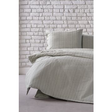 Doqu Home İpliği Boyalı Serisi160 x 220 cm Yeşil Mabel Tek Kişilik Nevresim Takımı