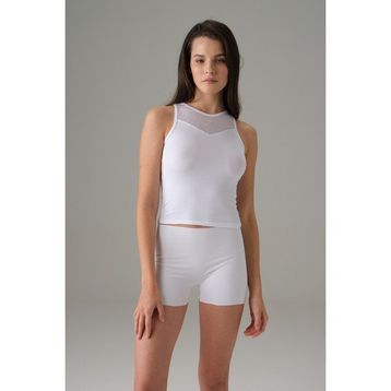 Doreanse 9401 Halter File Yaka Beyaz Kadın Atlet