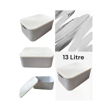 Doreline Storage 13 lt Gri Çok Amaçlı Kapaklı Saklama Kutusu