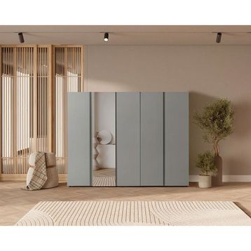 Doressa Bony Grey 5 Kapılı Gri Gardırop