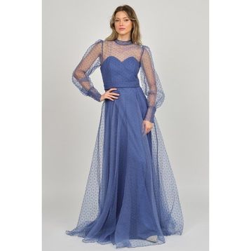 Doridorca 5923054 Indigo Kadın Abiye Elbise