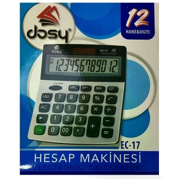 Dosy EC-17 12 Hane Orta Boy Masaüstü Hesap Makinesi