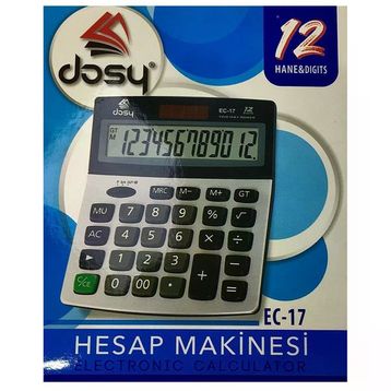 Dosy EC-17 12 Hane Orta Boy Masaüstü Hesap Makinesi