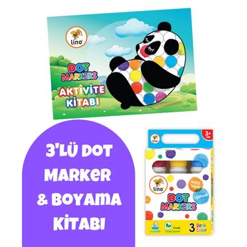 Dot Markers 3'lü Aktivite Kitabı Seti - Lino