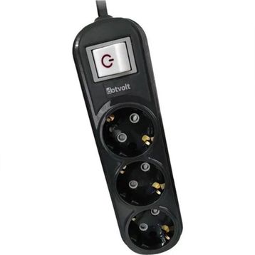 Dotvolt 3-lü Surge Hunter 350 Joules Akım Koruma Prizi 1.5 m Siyah Ups