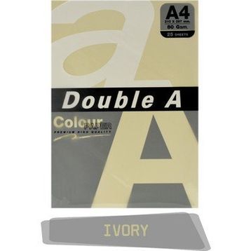 Double A 100'lü A4 80 gr Pastel Fildişi Renkli Fotokopi Kağıdı
