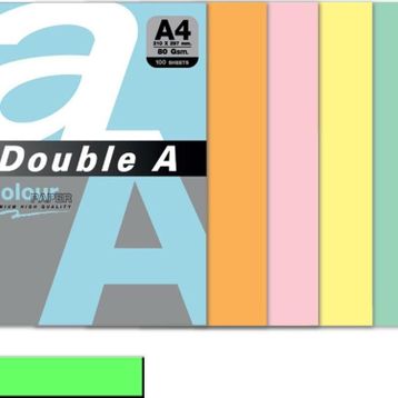Double A 100'lü A4 80 gr Pastel Zümrüt Yeşili Renkli Fotokopi Kağıdı