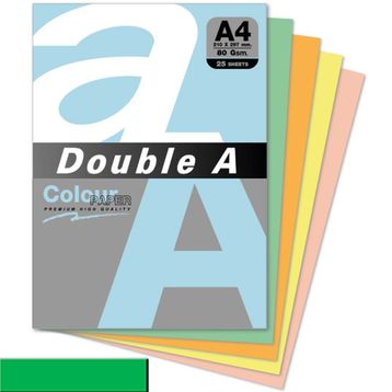 Double A 25'li A4 80 gr Papağan Yeşili Renkli Fotokopi Kağıdı