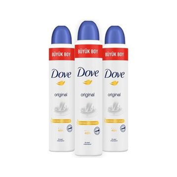 Dove 3x200 ml Original Kadın Sprey Deodorant