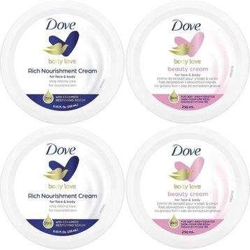 Dove 4x250 ml Rich Nourishment Cream + Beauty Cream Karma Besleyici El ve Vücut Kremi