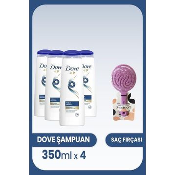 Dove 4x350 ml Yoğun Onarıcı Yıpranmış Saçlar İçin Şampuan ve Saç Fırçası