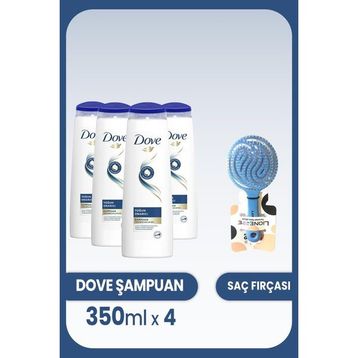 Dove 4x350 ml Yoğun Onarıcı Yıpranmış Saçlar İçin Şampuan ve Saç Fırçası