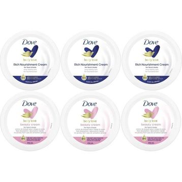 Dove 6x250 ml Rich Nourishment Cream + Beauty Cream Karma Besleyici El ve Vücut Kremi