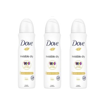 Dove Invisible Dry 1/4 Nemlendirici Krem Etkili 3x150 ml Kadın Deodorant