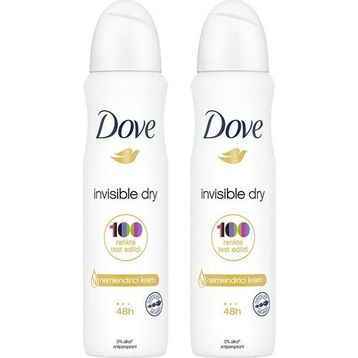 Dove Invisible Dry 2x150 ml Kadın Deodorant