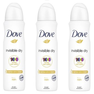 Dove Invisible Dry 3x150 ML Kadın Sprey Deodorant