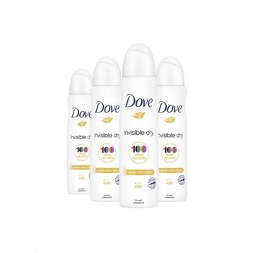 Dove Invisible Dry 4x150 ml Kadın Sprey Deodorant