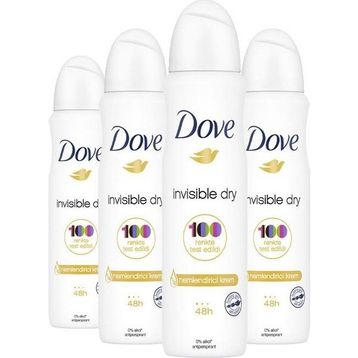 Dove Invisible Dry 4x150 ml Kadın Sprey Deodorant