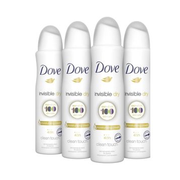 Dove Invisible Dry 4x150 ml Kadın Sprey Deodorant