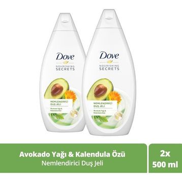 Dove Nourishing Secrets Avokado Yağı ve Kalendula Özü 2x500 ml Duş Jeli