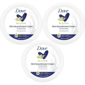 Dove Rich Nourishment Cream 3x250 ml Besleyici El ve Vücut Kremi