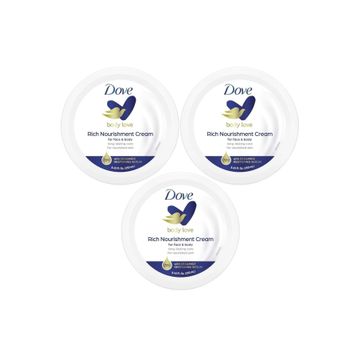 Dove Rich Nourishment Cream 3x250 ml Besleyici El ve Vücut Kremi