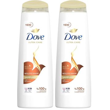 Dove Ultra Care 2x400 ml Besleyici Bakım Kuru Saçlar için Saç Bakım Şampuanı