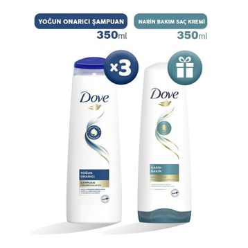 Dove Yoğun Onarıcı 3x350 ml Şampuan