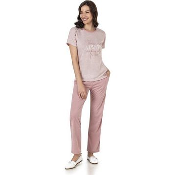 Dowry 08023 Pembe Kadın Yazlık Kısakol Pijama Takım