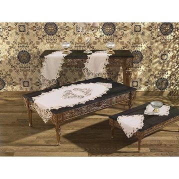 Dowry World Diamond 5 Parça Krem Salon Takımı