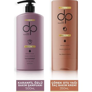 DP Daily Perfection Karanfil Özlü 500 ml Şampuan+Çörek Otu 350 ml Saç Bakım Kremi