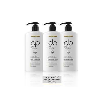 Dp Daily Perfection Tuz İçermeyen 3x425 ml Pamuk Sütü Şampuan