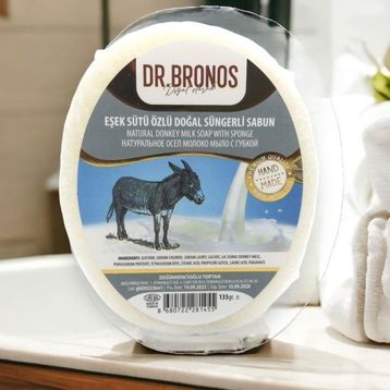 Dr. Bronos Eşek Sütü Özlü Doğal 135 gr Süngerli Sabun